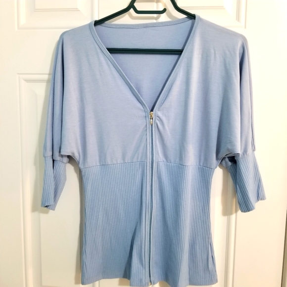 Weekenders Zip Sweater, 3/4 sleeve - Picture 2 of 8